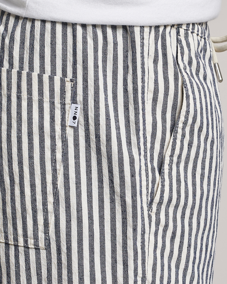 Homme | Shorts | NN07 | Gregor Creppe Drawstring Shorts Navy/White