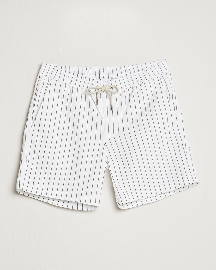 Homme | Shorts | NN07 | Gregor Creppe Drawstring Shorts Black/White