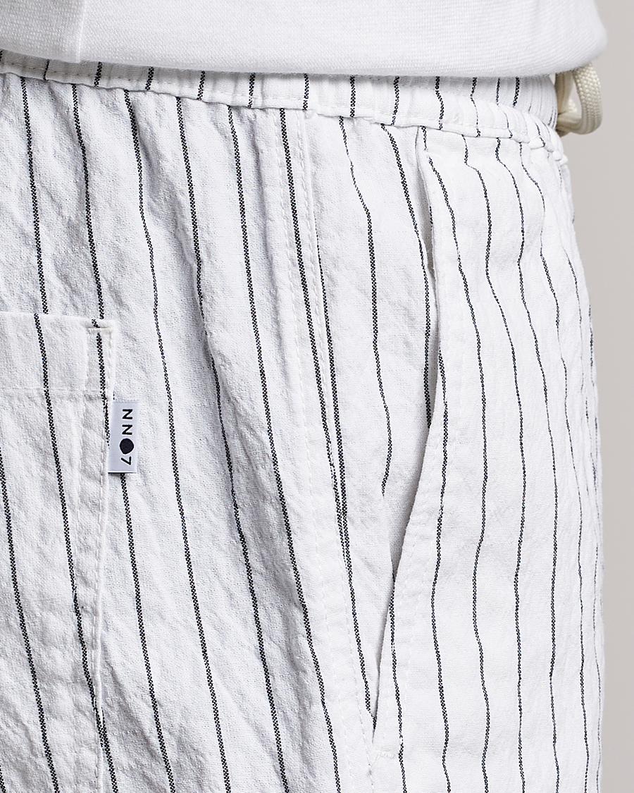 Homme | Shorts | NN07 | Gregor Creppe Drawstring Shorts Black/White