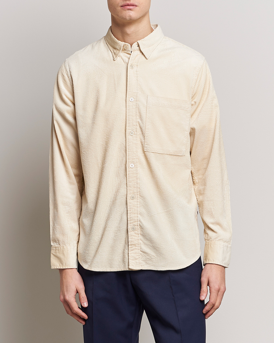 Homme | Chemises | NN07 | Cohen Tencel Corduroy Shirt Ecru