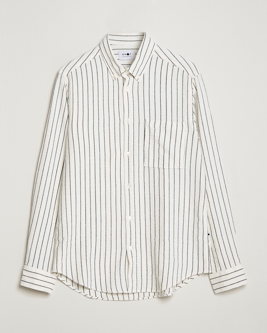 Homme | Chemises | NN07 | Arne Linen Striped Shirt Navy/White
