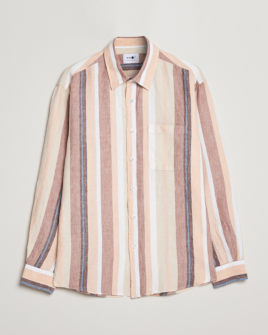 Homme | Chemises | NN07 | Deon Linen Striped Shirt Multi