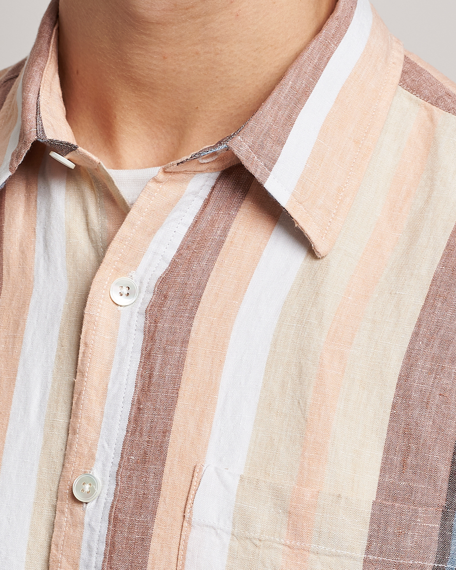 Homme | Chemises | NN07 | Deon Linen Striped Shirt Multi