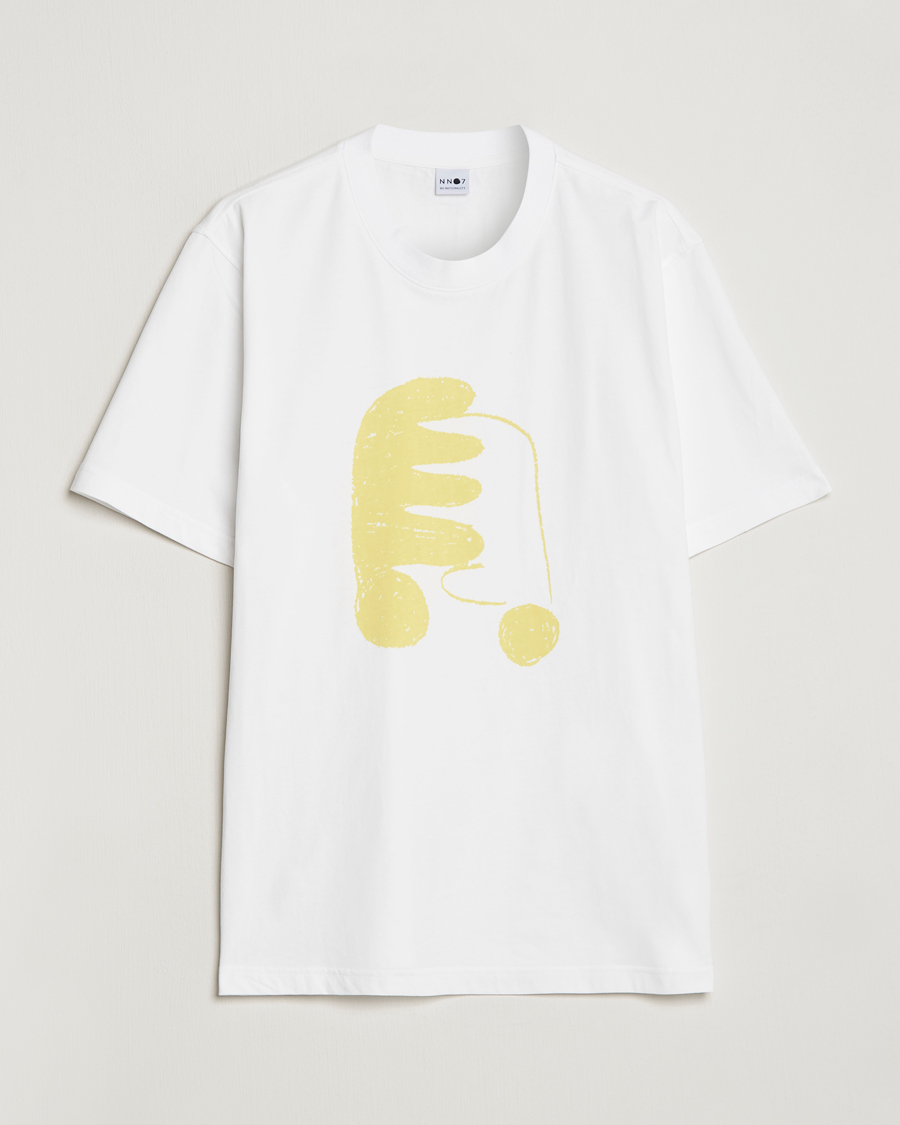 Homme | T-shirts | NN07 | Adam Printed Crew Neck T-Shirt White