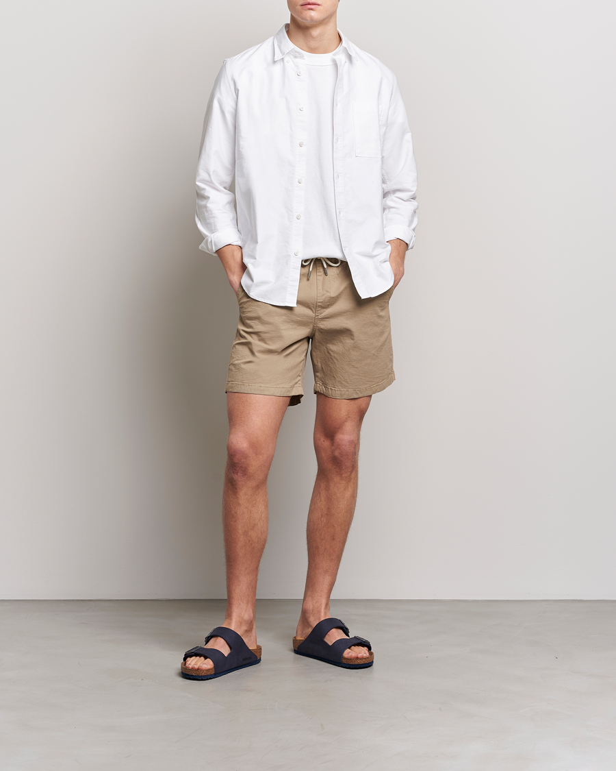 Homme | Shorts | NN07 | Gregor Tencel Drawstring Shorts Greige