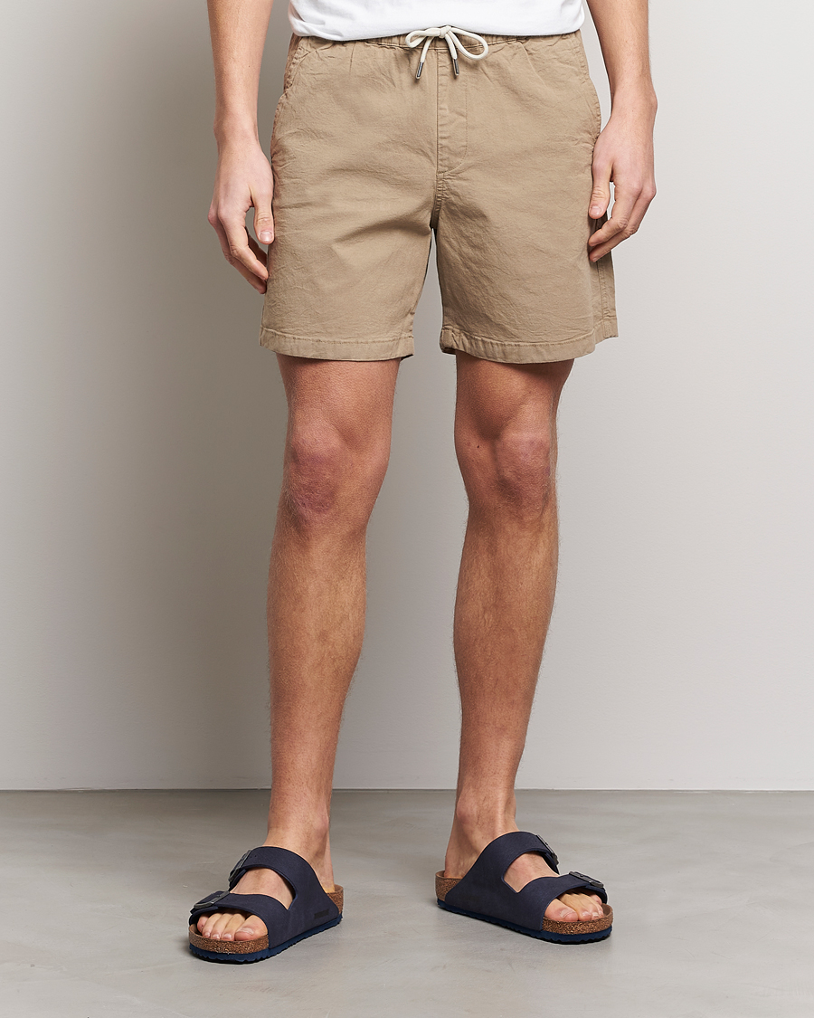 Homme | Shorts | NN07 | Gregor Tencel Drawstring Shorts Greige