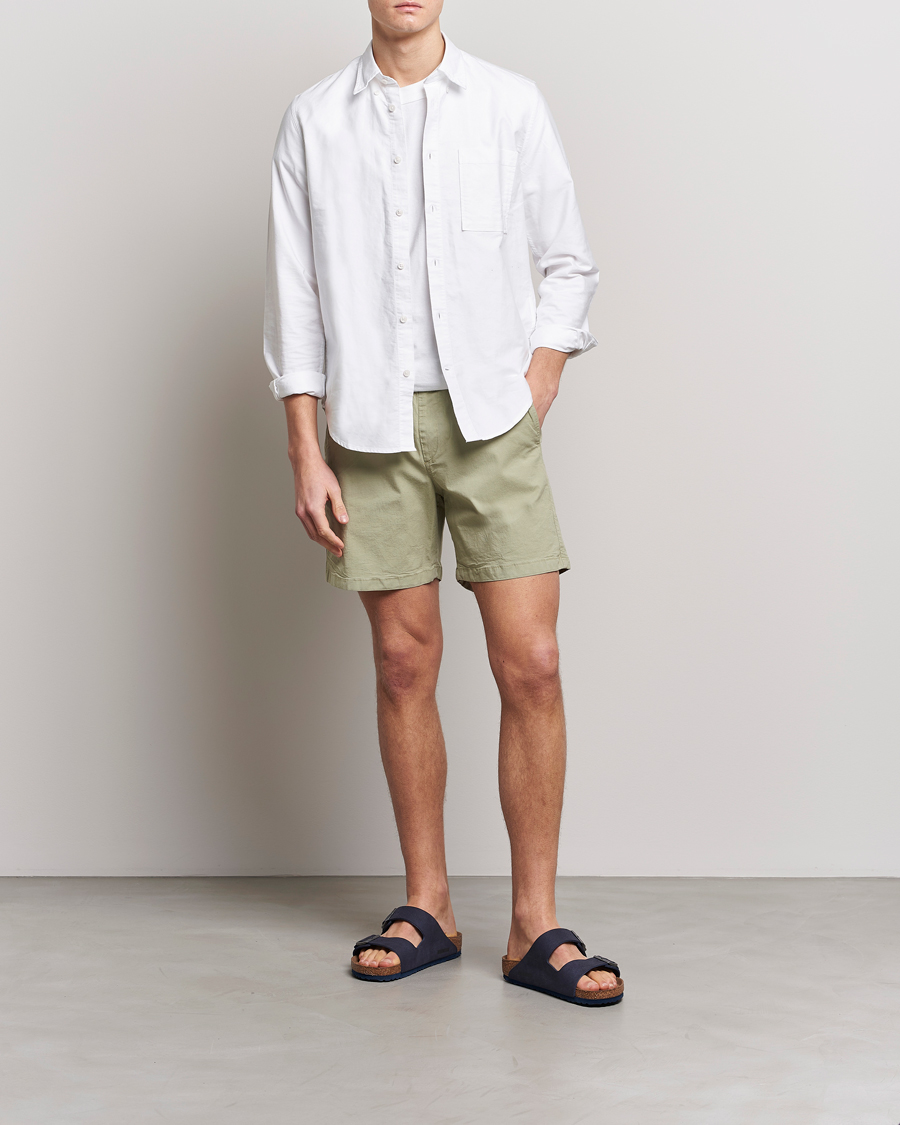 Homme | Shorts | NN07 | Gregor Tencel Drawstring Shorts Pale Green