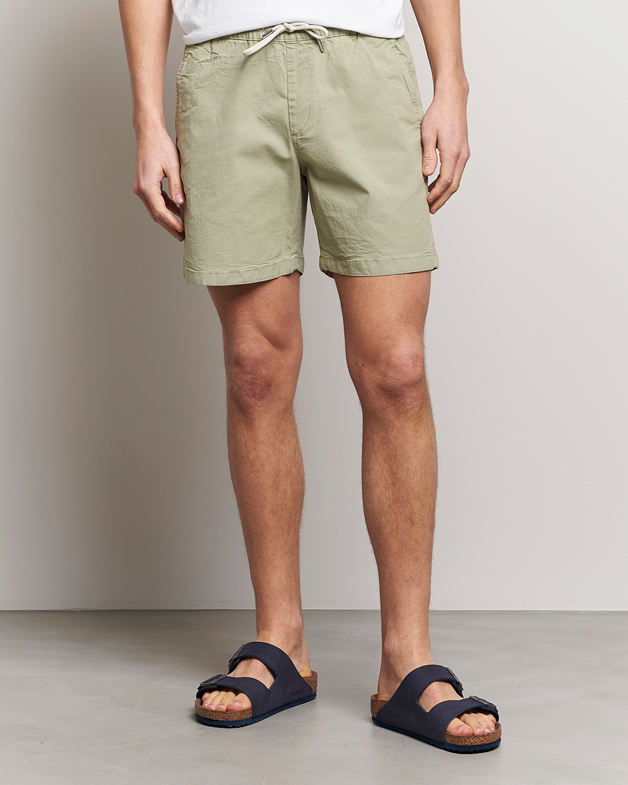 Homme | Shorts | NN07 | Gregor Tencel Drawstring Shorts Pale Green