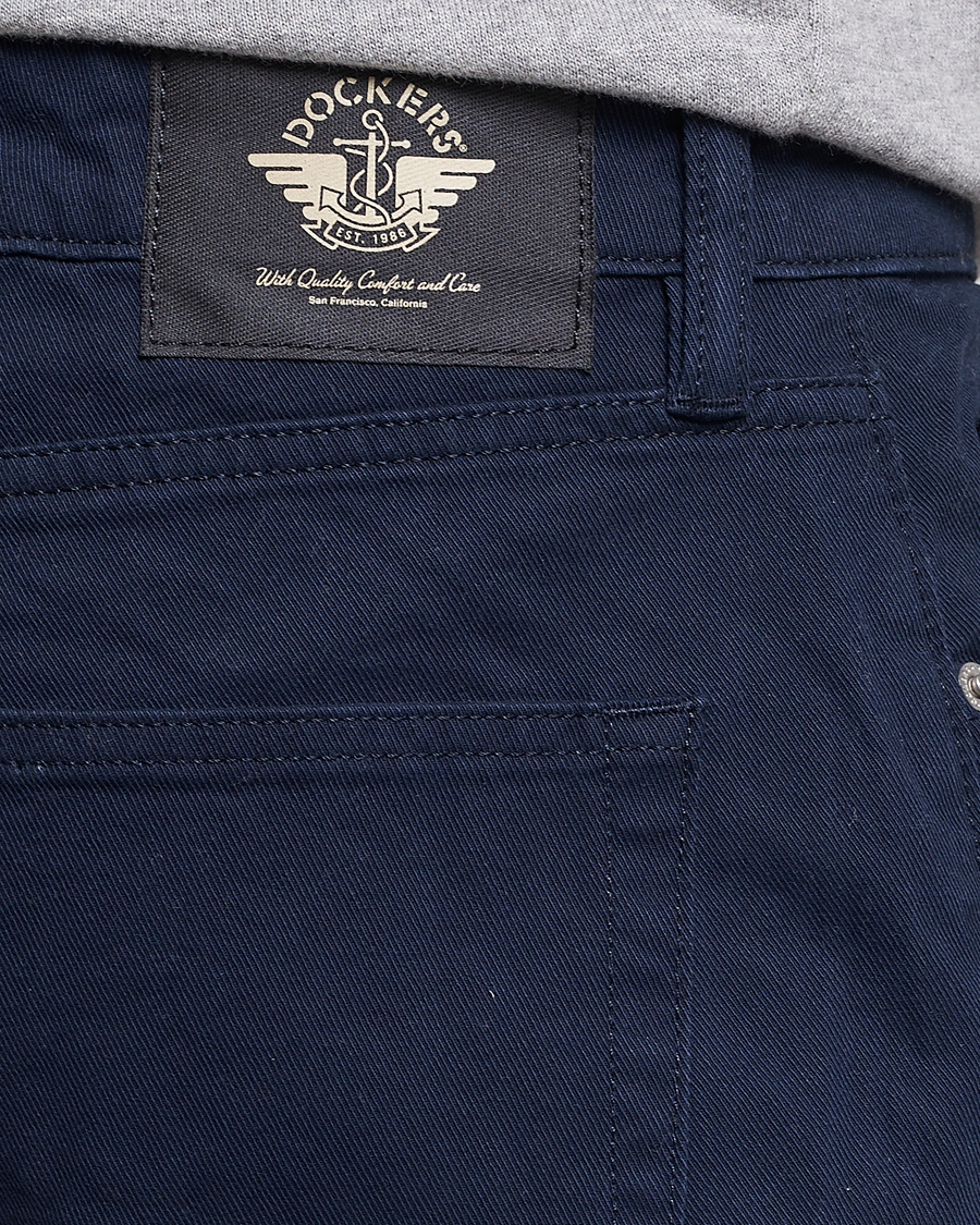 Homme | Pantalons | Dockers | 5-Pocket Cotton Stretch Trousers Navy Blazer