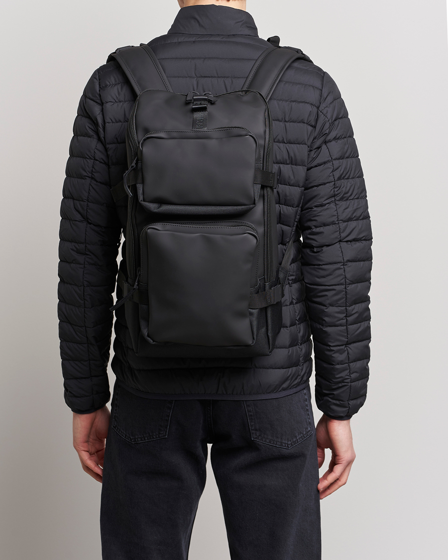 Homme | RAINS Trail Cargo Backpack Black | RAINS | Trail Cargo Backpack Black