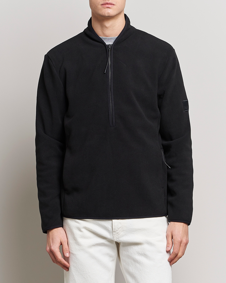 Homme | Pulls Et Tricots | RAINS | Fleece Half-Zip Pullover Black