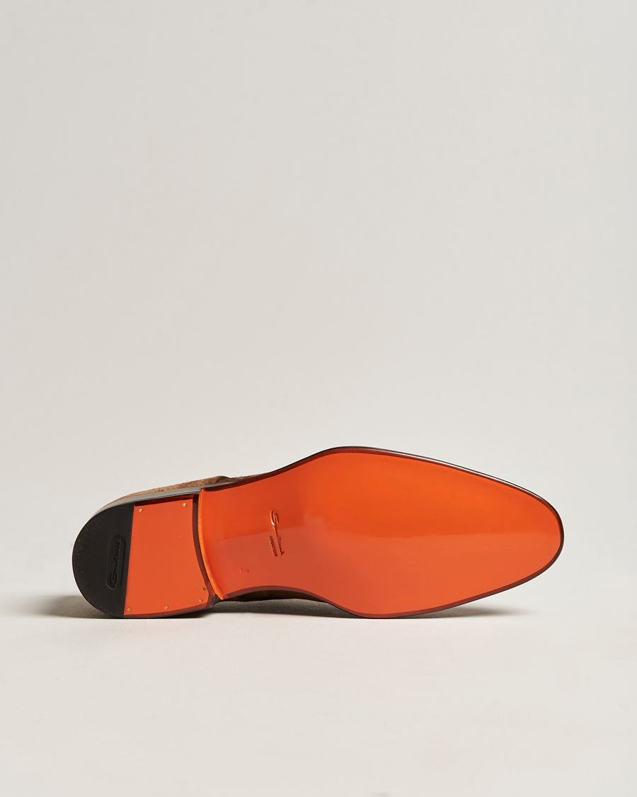 Homme | Santoni Double Monk Shoe Brown Suede | Santoni | Double Monk Shoe Brown Suede