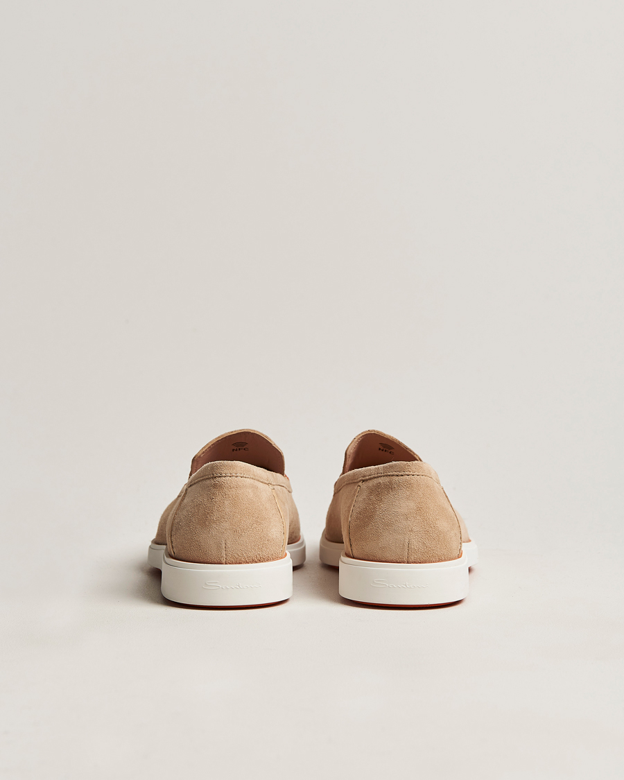 Homme | Santoni Summer Loafer Beige Suede | Santoni | Summer Loafer Beige Suede