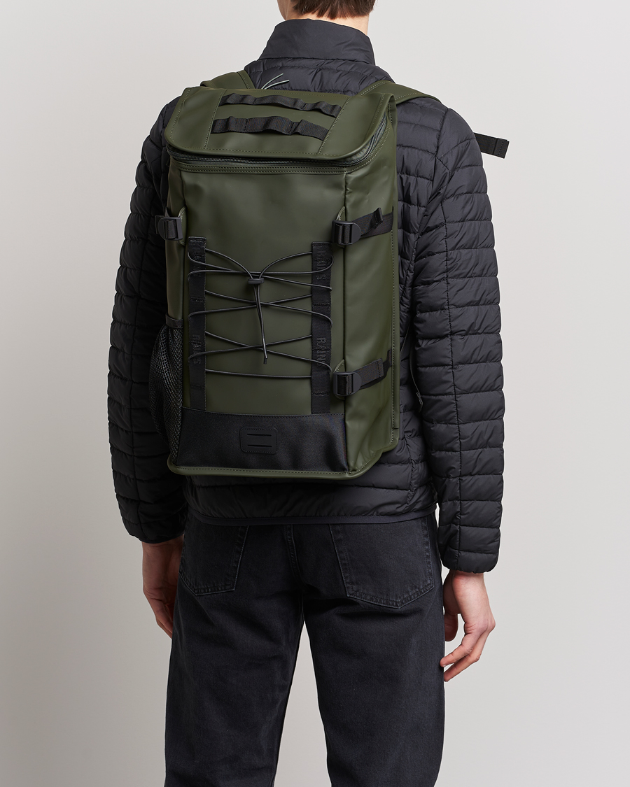 Homme | RAINS Trail Mountaineer Backpack Green | RAINS | Trail Mountaineer Backpack Green