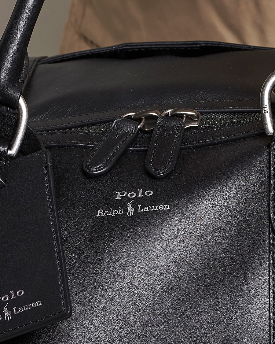 Homme | Polo Ralph Lauren Leather Duffle Bag Black | Polo Ralph Lauren | Leather Duffle Bag Black