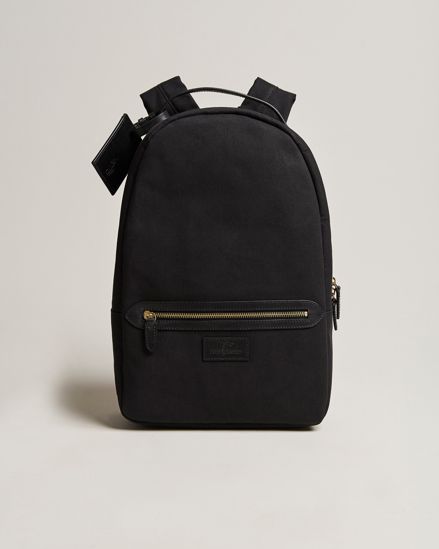 Homme | Polo Ralph Lauren Canvas/Leather Backpack Black | Polo Ralph Lauren | Canvas/Leather Backpack Black