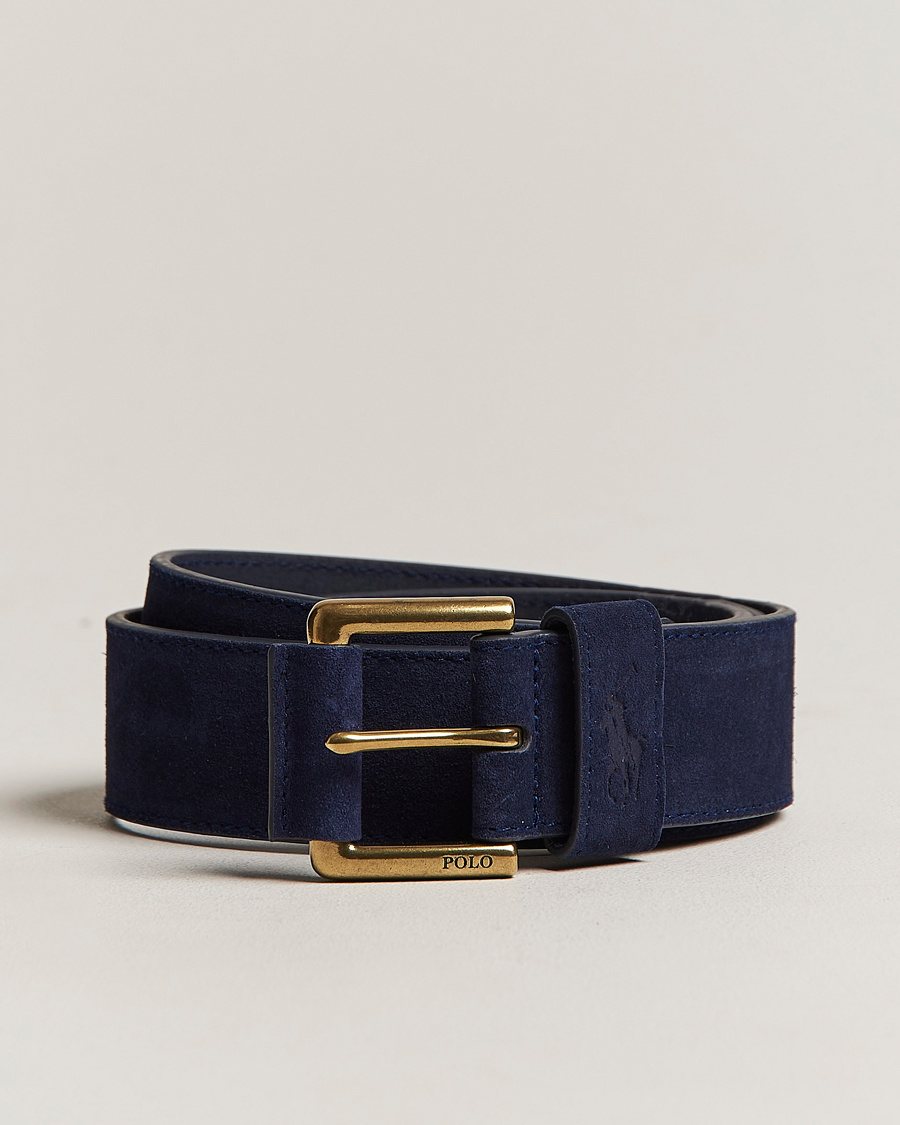 Homme | Polo Ralph Lauren Suede Belt Navy | Polo Ralph Lauren | Suede Belt Navy