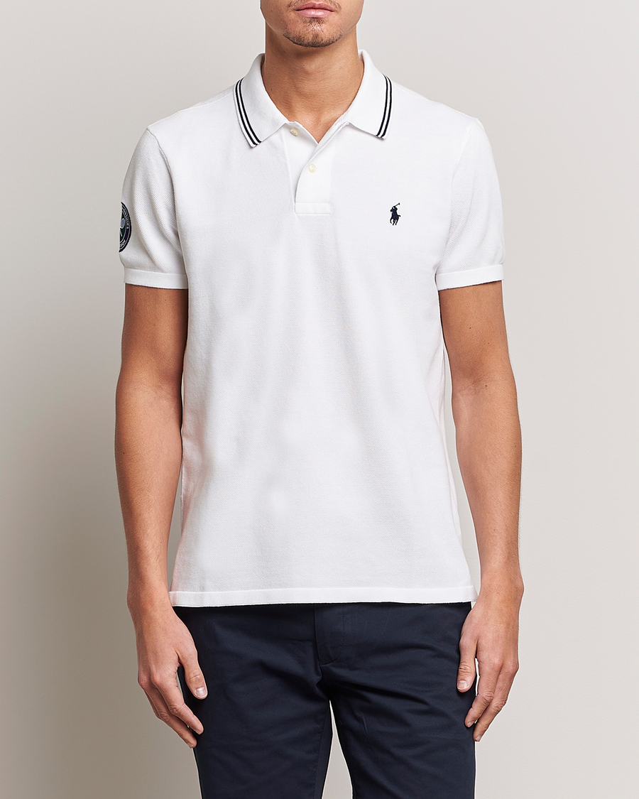 Homme | Polos | Polo Ralph Lauren | Custom Slim Fit Wimbledon Polo Ceramic White