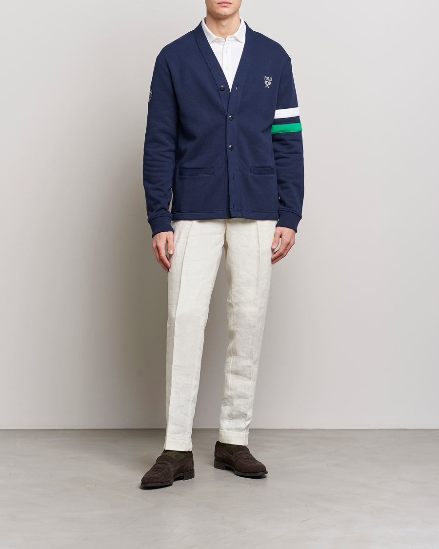 Homme | Pulls Et Tricots | Polo Ralph Lauren | Wimbledon Knitted Cardigan Refined Navy