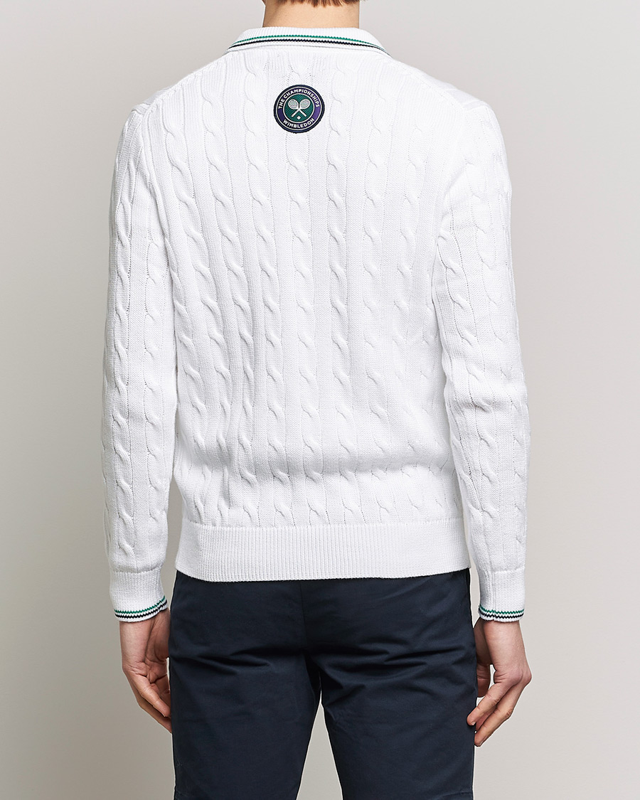 Homme | Pulls Et Tricots | Polo Ralph Lauren | Cotton Cable Knitted Polo Ceramic White