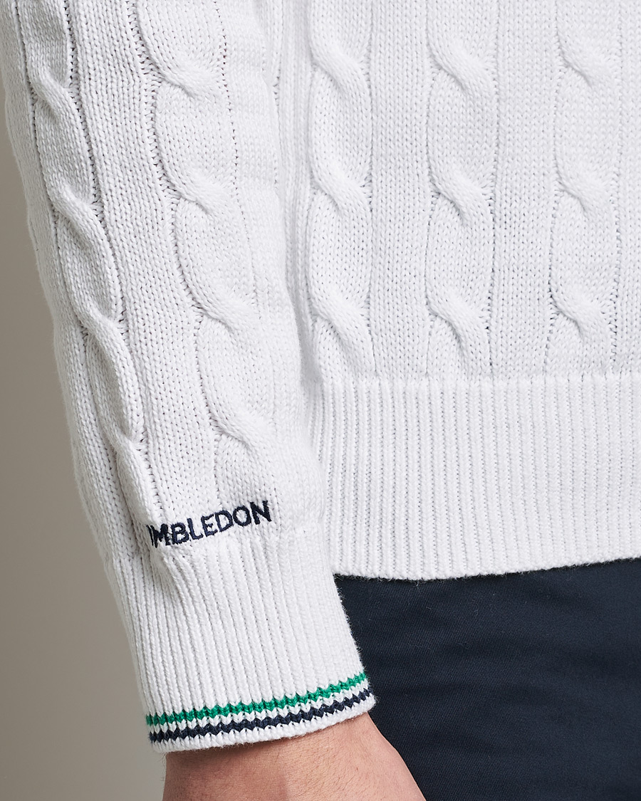 Homme | Pulls Et Tricots | Polo Ralph Lauren | Cotton Cable Knitted Polo Ceramic White