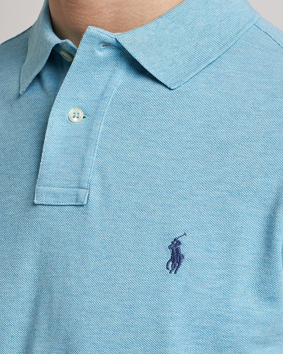 Homme | Polos | Polo Ralph Lauren | Custom Slim Fit Polo Watchhill Blue Heather