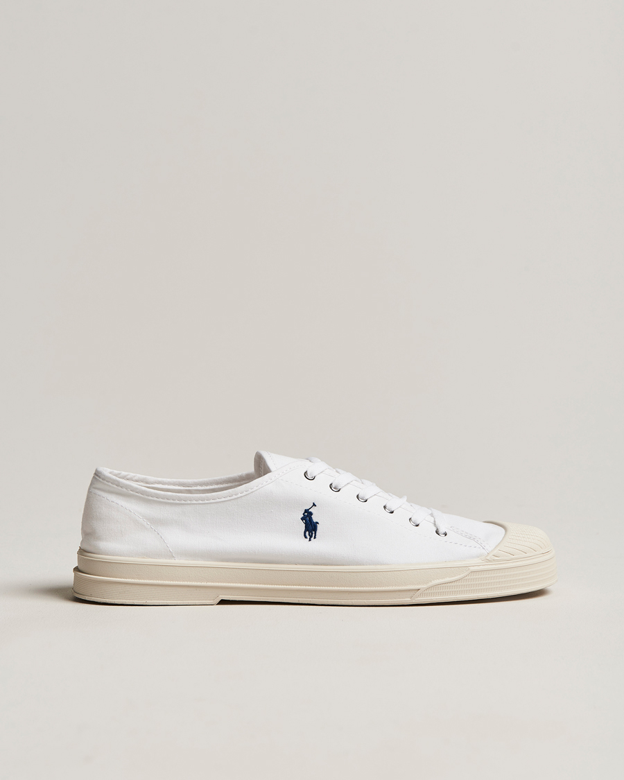 Homme | Polo Ralph Lauren Paloma Canvas Sneaker White/Navy | Polo Ralph Lauren | Paloma Canvas Sneaker White/Navy