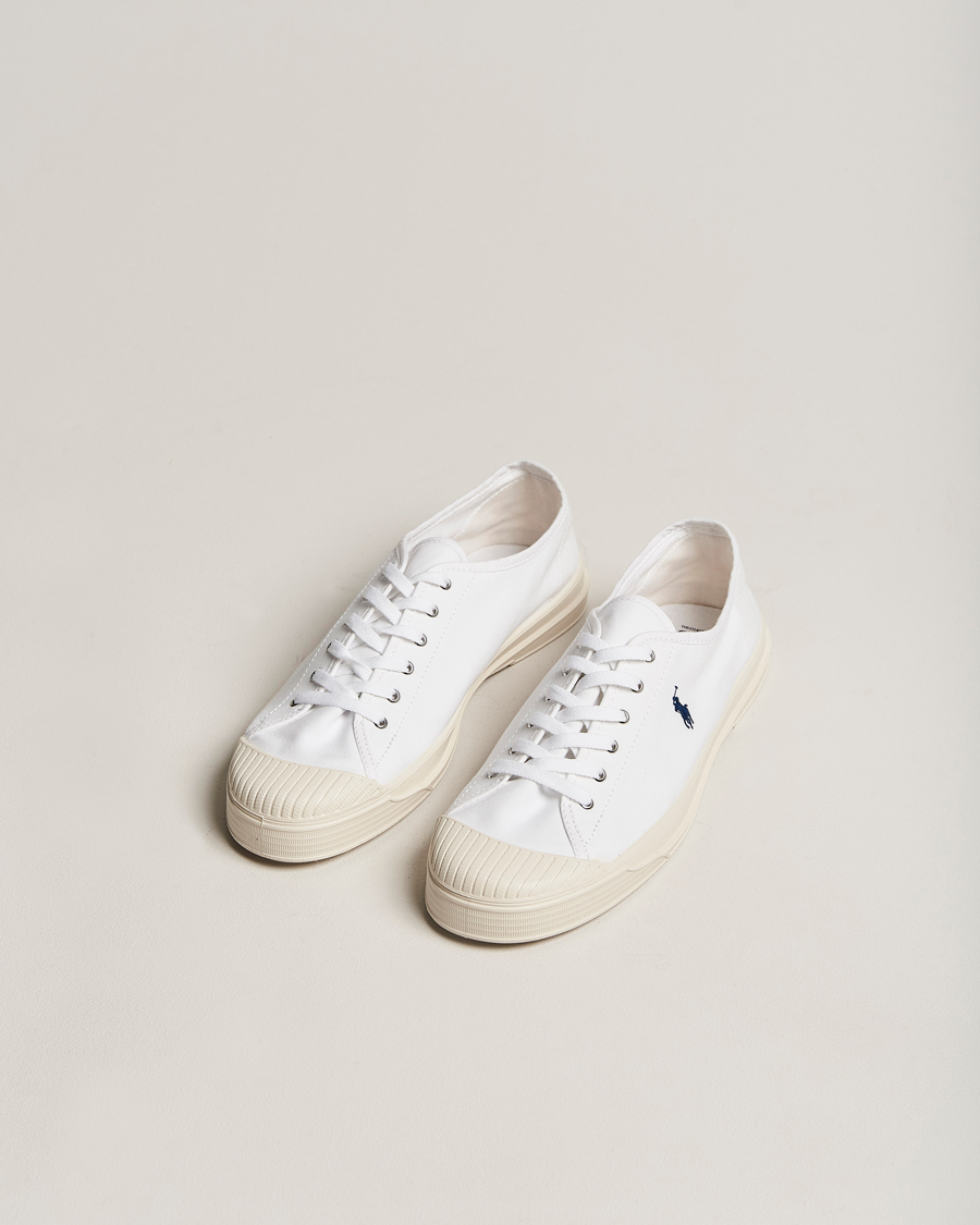 Homme | Polo Ralph Lauren Paloma Canvas Sneaker White/Navy | Polo Ralph Lauren | Paloma Canvas Sneaker White/Navy
