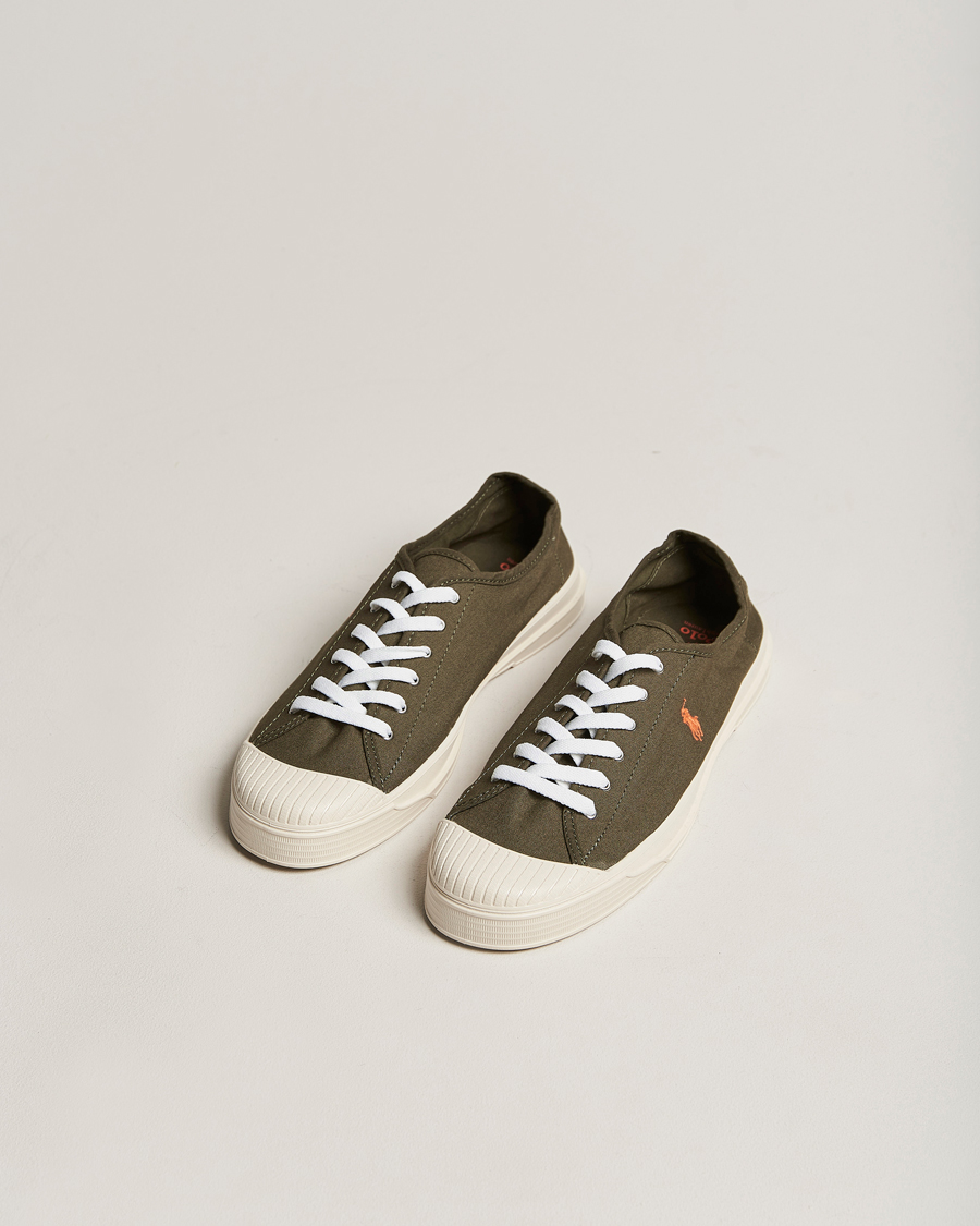 Homme | Paloma Canvas Sneaker Canopy Olive/Orange | Polo Ralph Lauren | Paloma Canvas Sneaker Canopy Olive/Orange