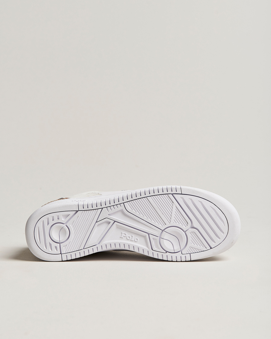 Homme | Polo Ralph Lauren Masters Court Suede Sneaker White/Navy/Red | Polo Ralph Lauren | Masters Court Suede Sneaker White/Navy/Red