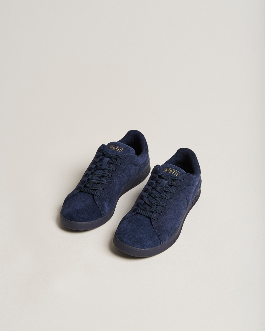 Homme | Polo Ralph Lauren Heritage Court Suede Sneaker Hunter Navy | Polo Ralph Lauren | Heritage Court Suede Sneaker Hunter Navy