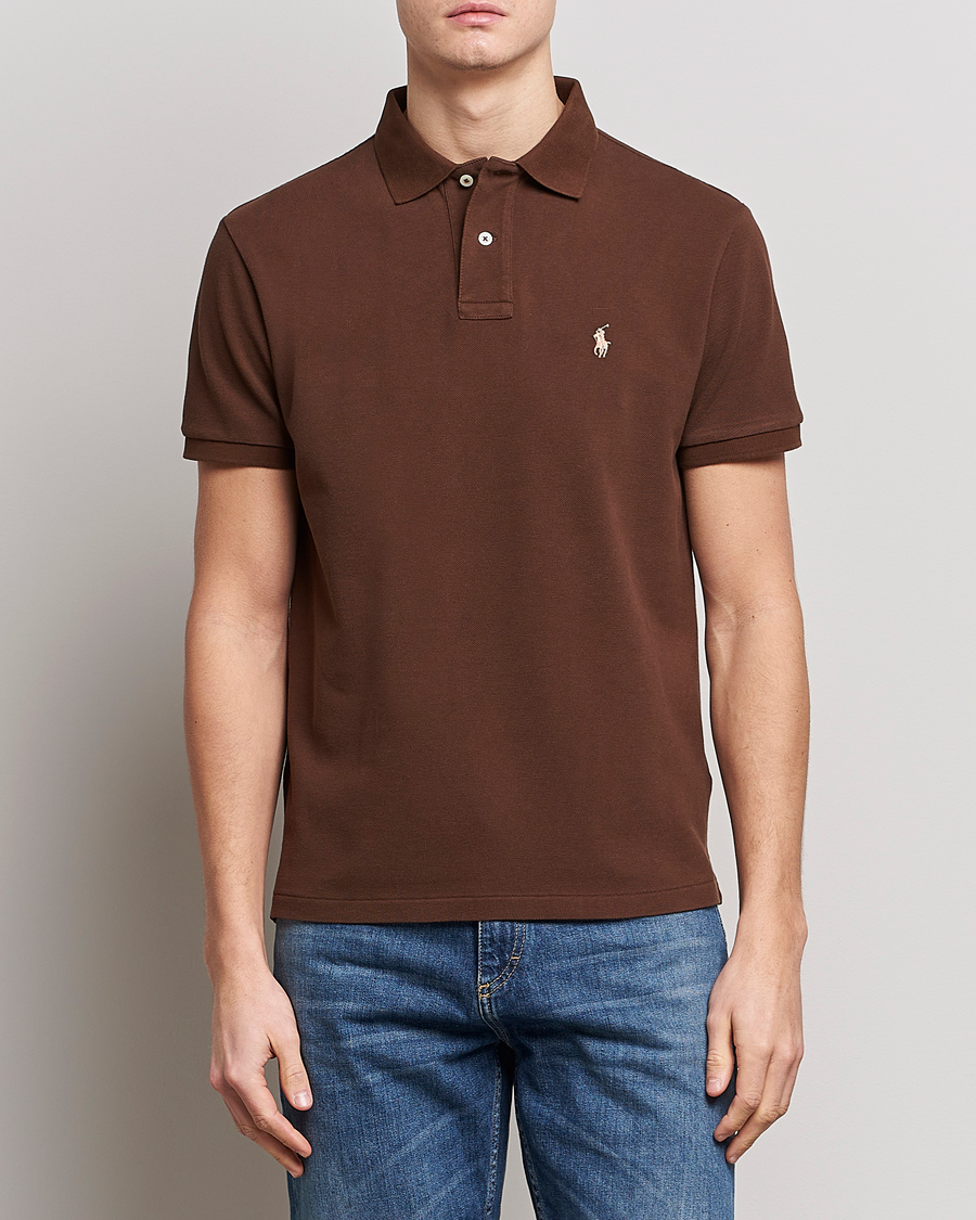 Homme | Polos | Polo Ralph Lauren | Custom Slim Fit Polo Branch Brown