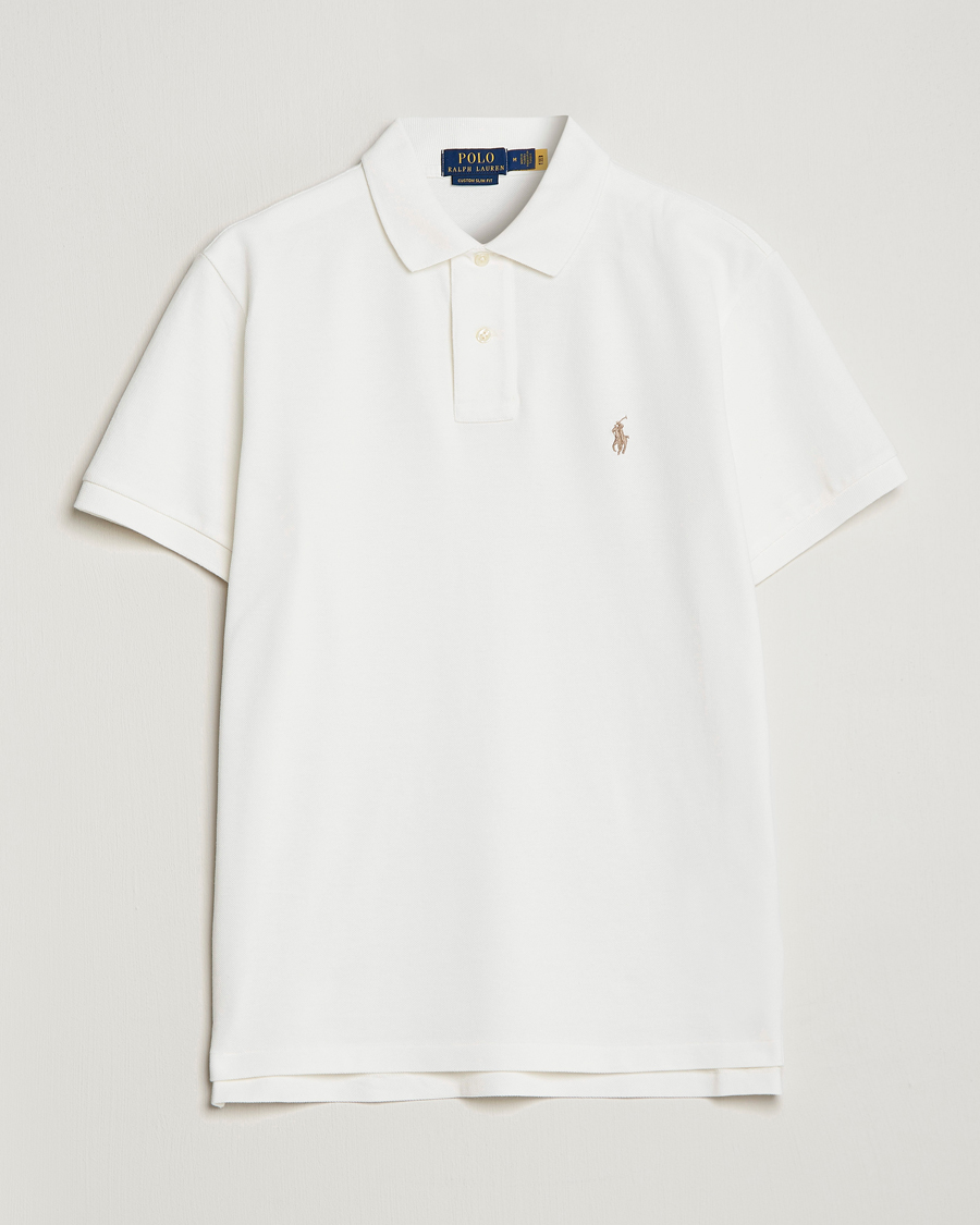 Homme | Polos | Polo Ralph Lauren | Custom Slim Fit Polo Deckwash White