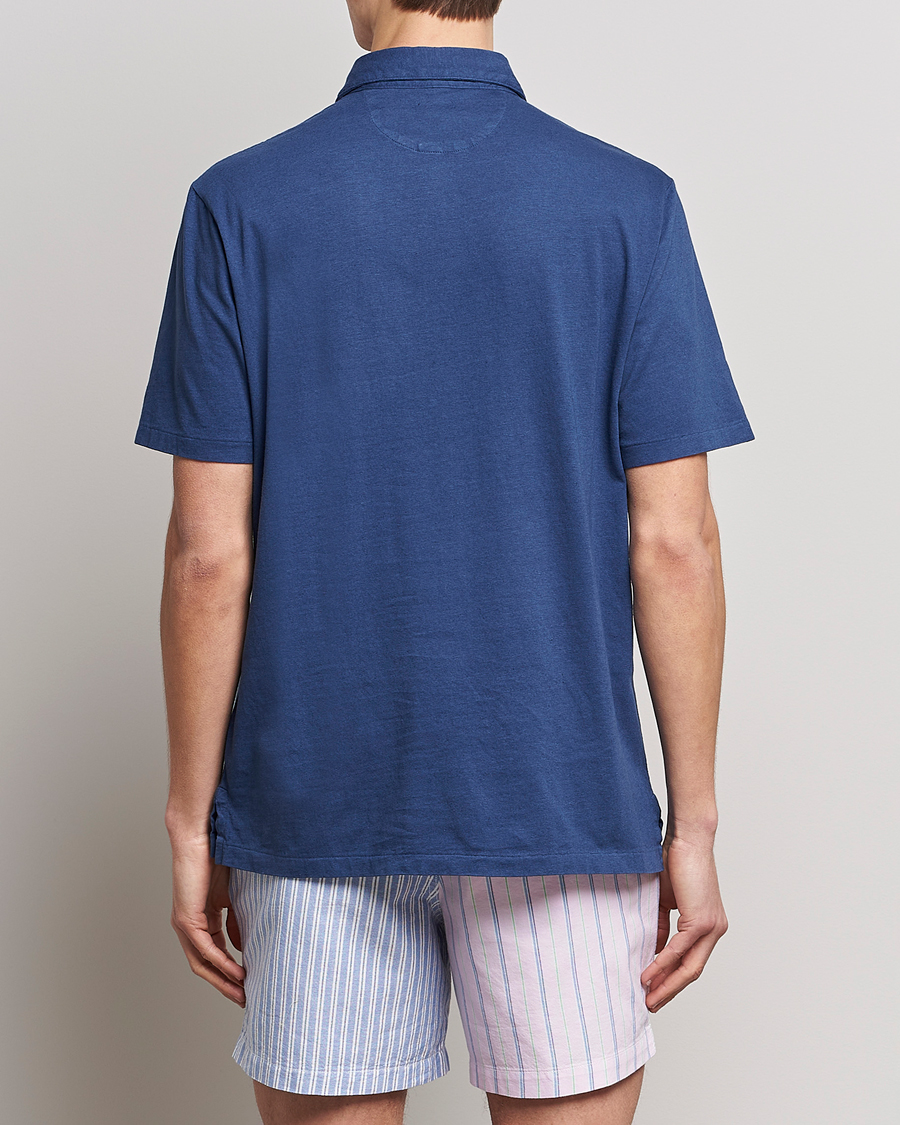 Homme | Polos | Polo Ralph Lauren | Cotton/Linen Polo Light Navy
