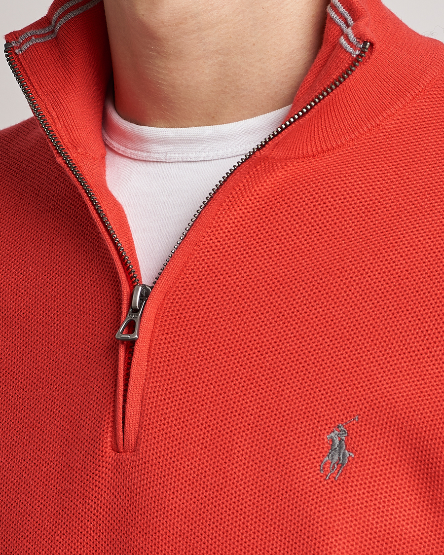 Homme | Pulls Et Tricots | Polo Ralph Lauren | Textured Half-Zip Red Reef