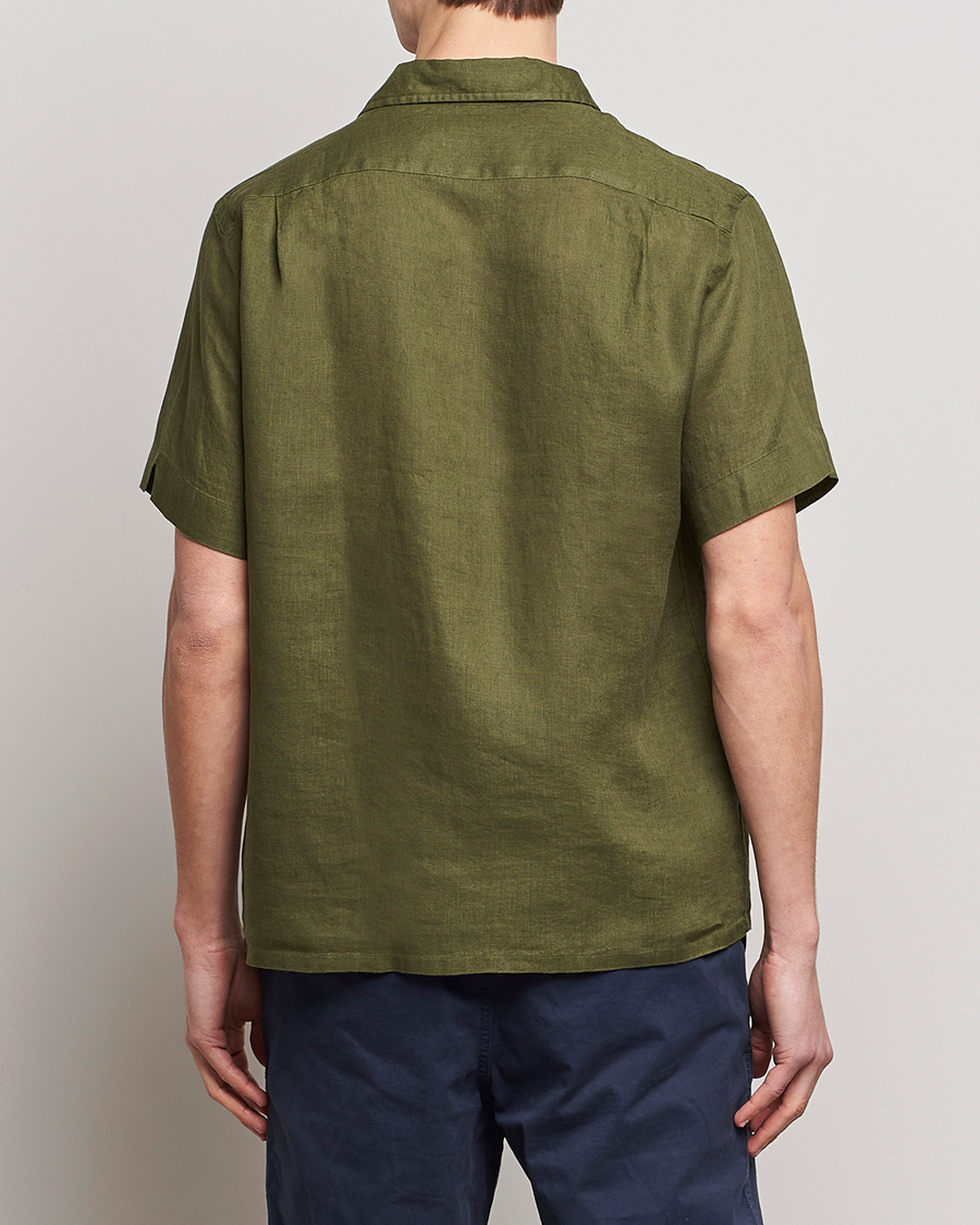 Homme | Chemises | Polo Ralph Lauren | Linen Camp Collar Short Sleeve Shirt Dark Sage