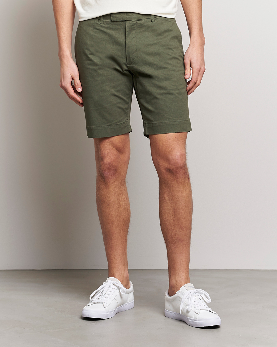 Homme | Nouveautés | Polo Ralph Lauren | Tailored Slim Fit Shorts Fossil Green