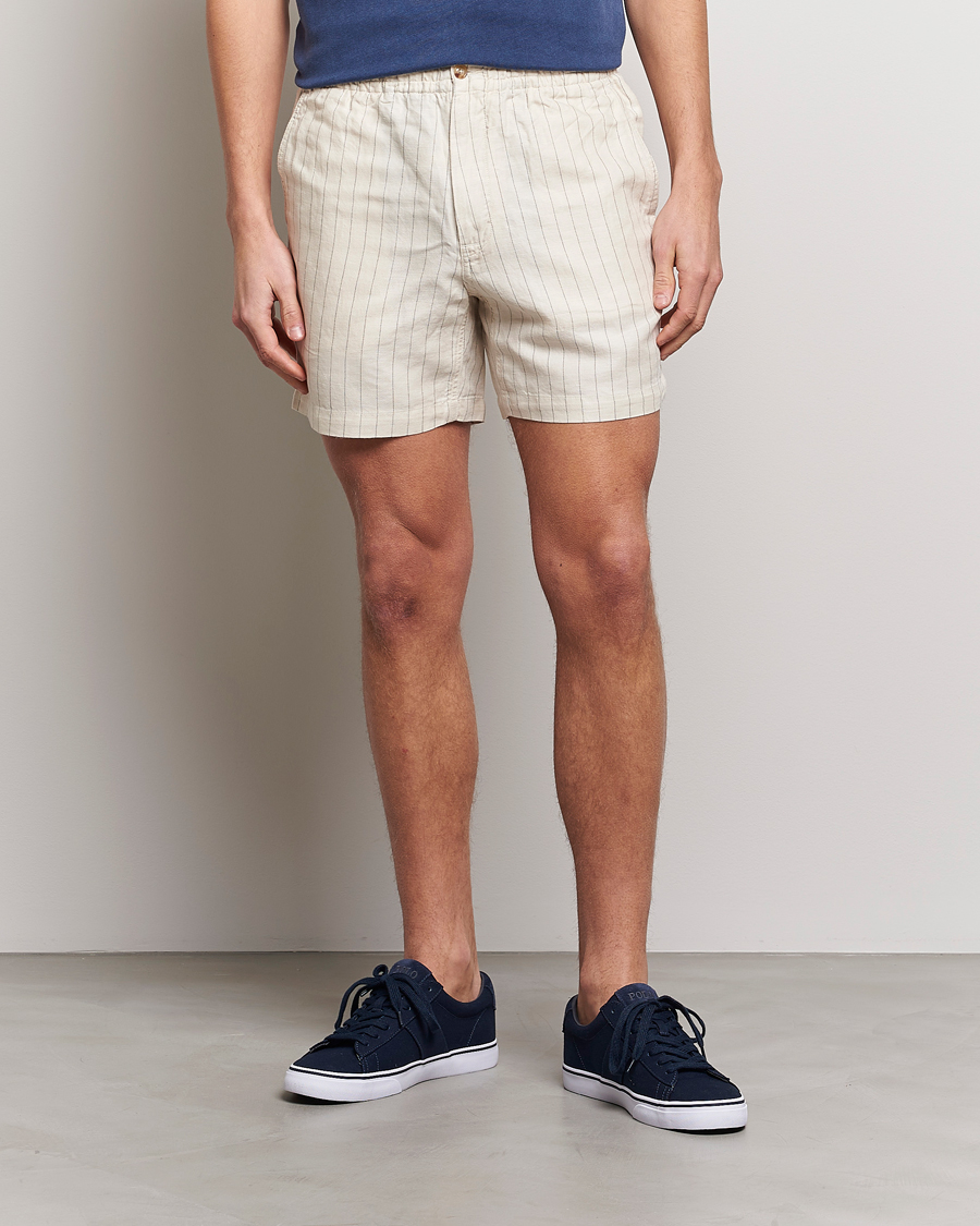 Homme | Shorts | Polo Ralph Lauren | Prepster Linen/Tencel Pinstripe Shorts Andover Cream
