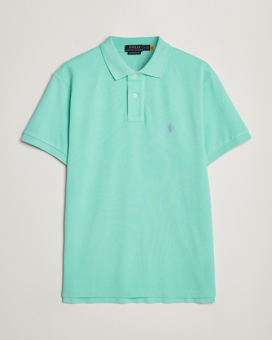 Homme | Polos | Polo Ralph Lauren | Custom Slim Fit Polo Aqua Verde