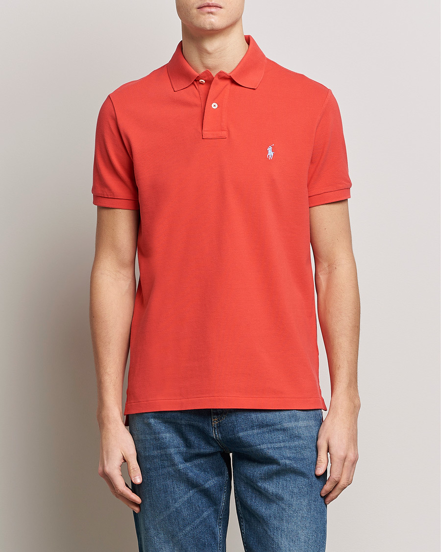 Homme | Polos À Manches Courtes | Polo Ralph Lauren | Custom Slim Fit Polo Red Reef