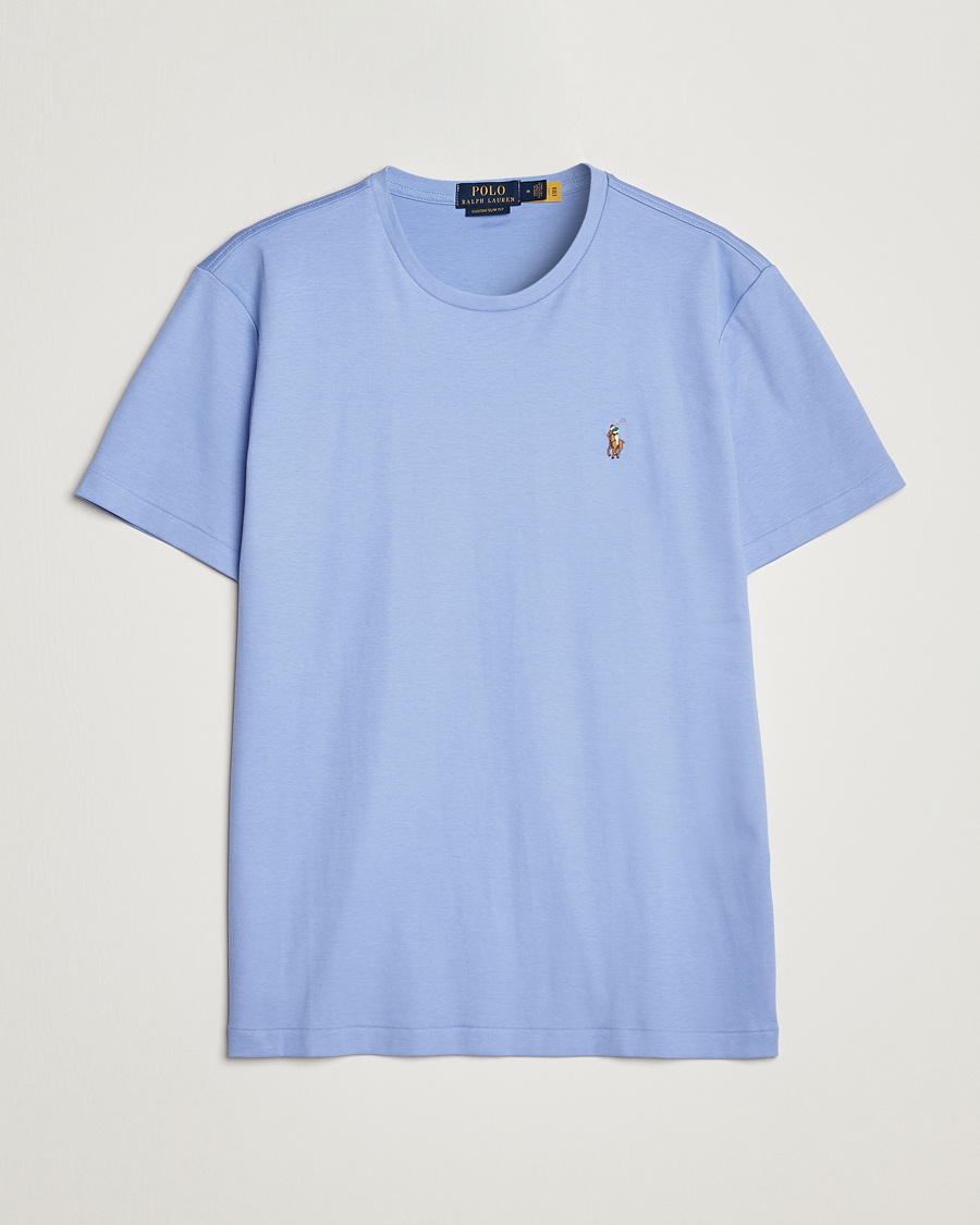 Homme | T-shirts | Polo Ralph Lauren | Luxury Pima Cotton Crew Neck T-Shirt Lafayette Blue