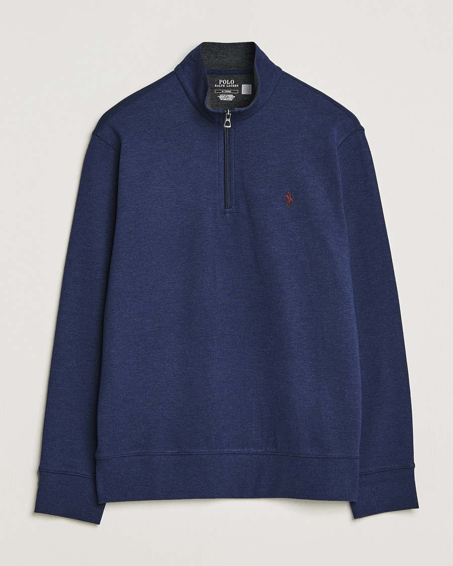 Homme | Pulls Et Tricots | Polo Ralph Lauren | Double Knit Half-Zip Sweater Spring Navy Heather