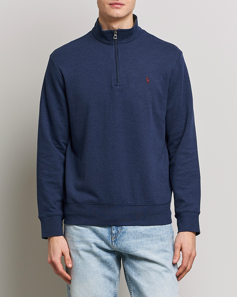 Homme | Pulls Et Tricots | Polo Ralph Lauren | Double Knit Half-Zip Sweater Spring Navy Heather