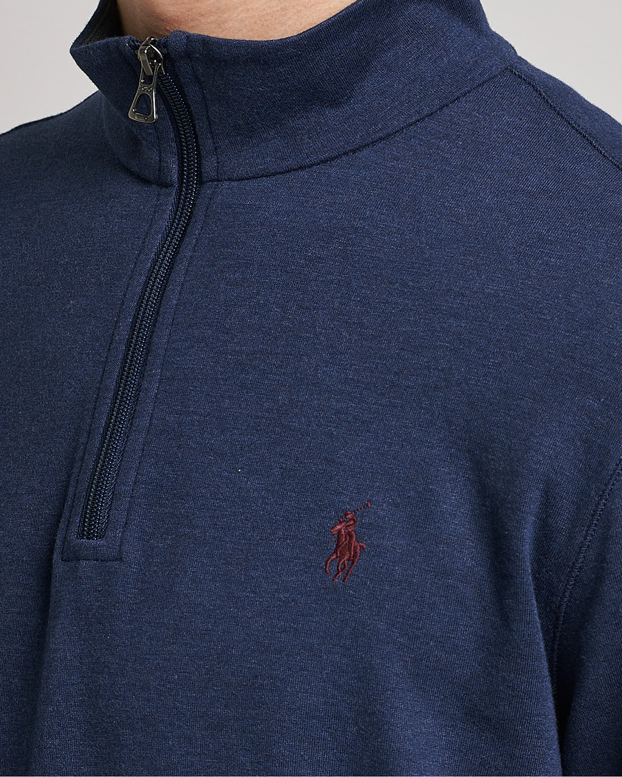 Homme | Pulls Et Tricots | Polo Ralph Lauren | Double Knit Half-Zip Sweater Spring Navy Heather