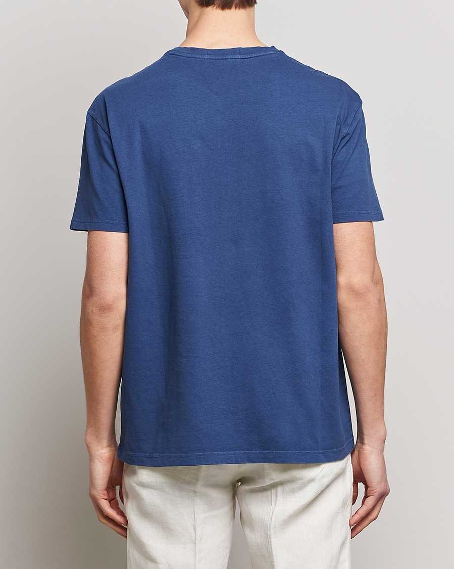 Homme | T-shirts | Polo Ralph Lauren | Cotton/Linen Crew Neck T-Shirt Light Navy