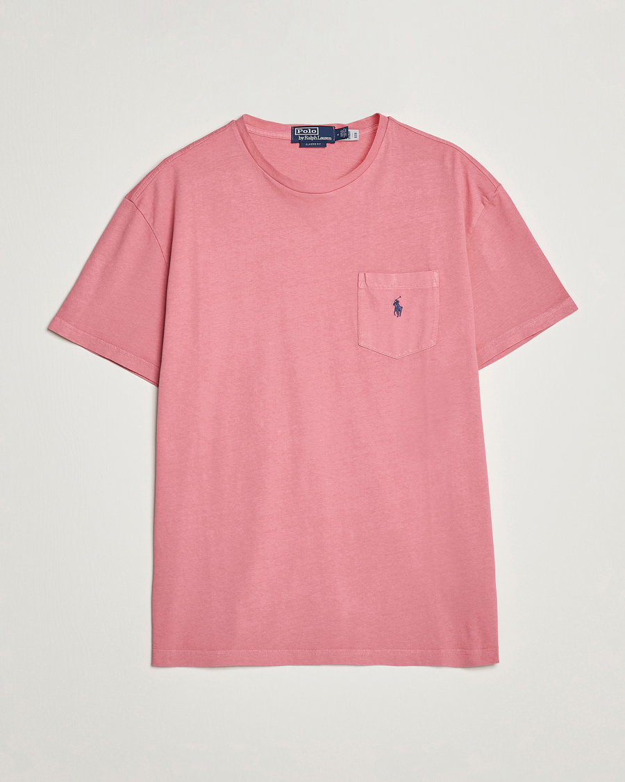 Homme | T-shirts | Polo Ralph Lauren | Cotton/Linen Crew Neck T-Shirt Desert Rose