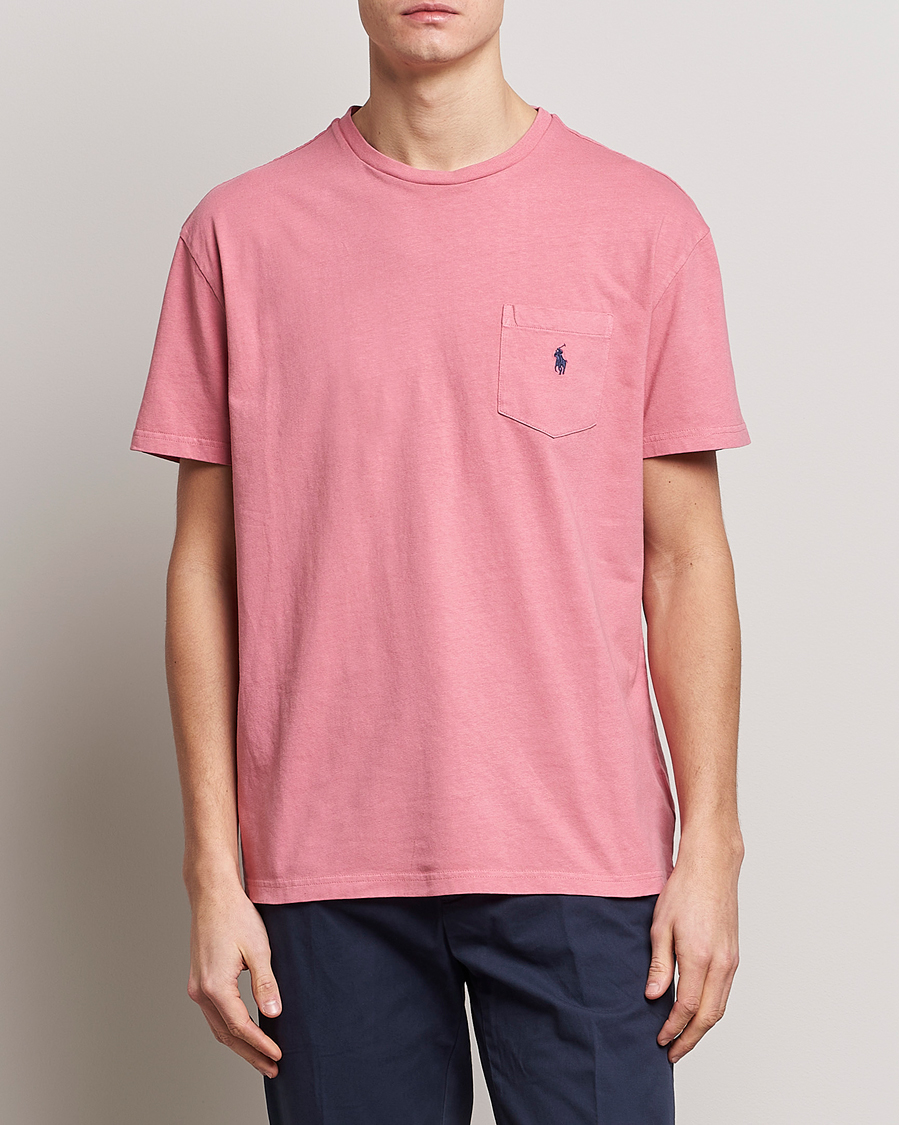 Homme | T-shirts | Polo Ralph Lauren | Cotton/Linen Crew Neck T-Shirt Desert Rose