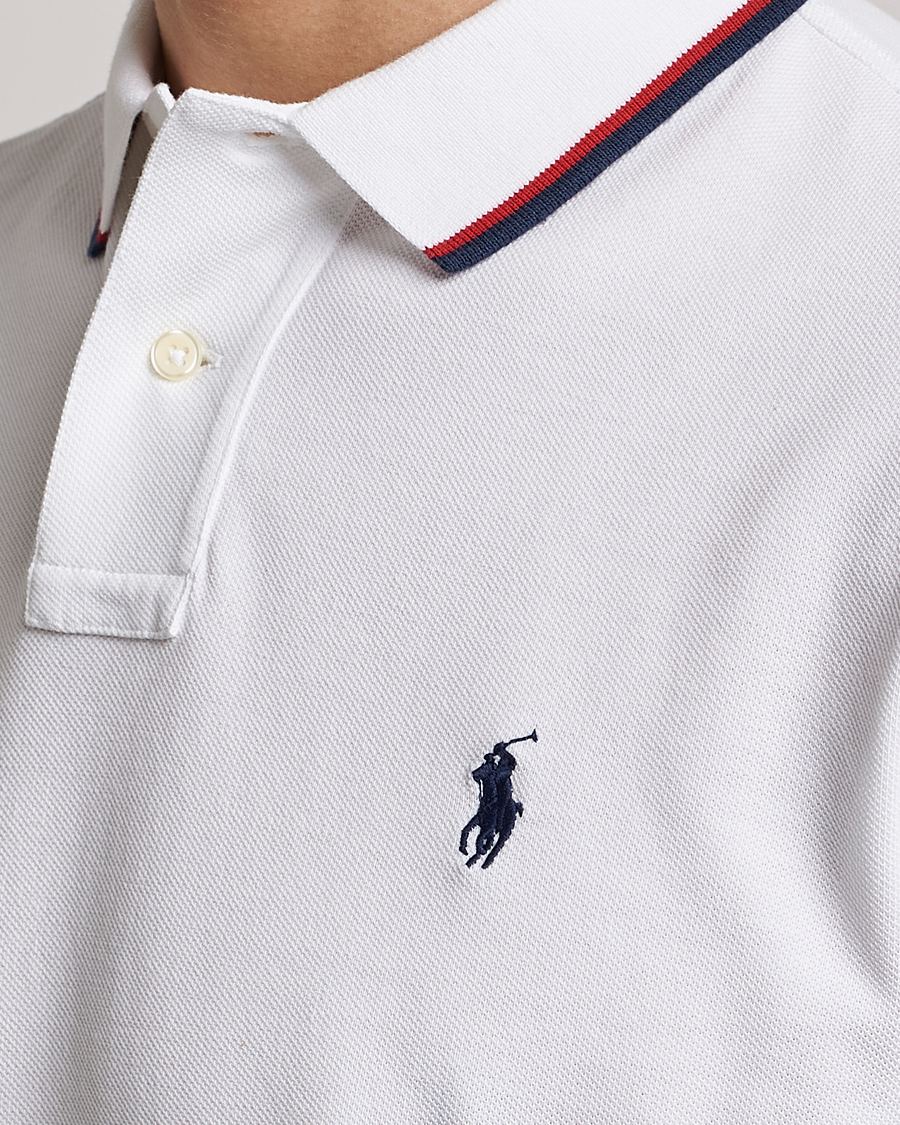 Homme | Polos | Polo Ralph Lauren | Custom Slim Fit Tipped Polo White