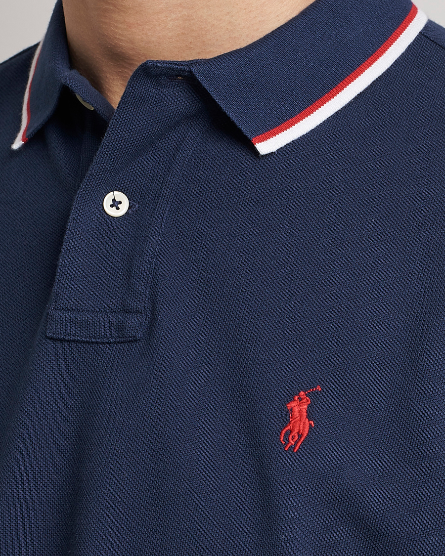 Homme | Polos | Polo Ralph Lauren | Custom Slim Fit Tipped Polo Newport Navy