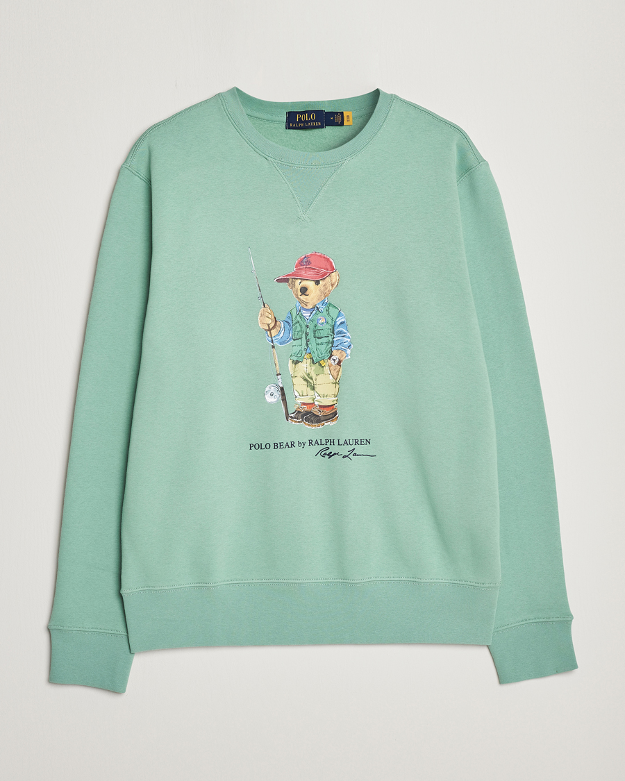 Homme | Pulls Et Tricots | Polo Ralph Lauren | Printed Fishing Bear Crew Neck Sweatshirt Faded Mint